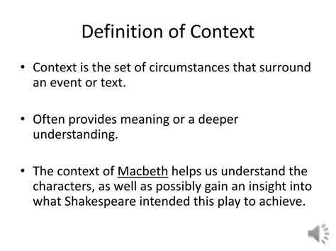 in the context of meaning.